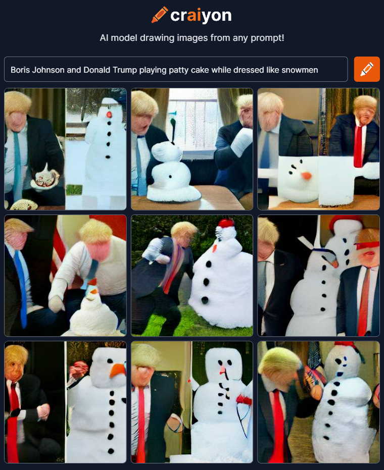 craiyon_164512_Boris_Johnson_and_Donald_Trump_playing_patty_cake_while_dressed_like_snowmen.png
